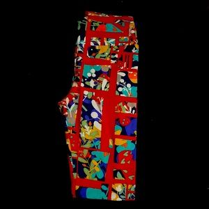 LuLaRoe One Size Leggings, colorful leaf print